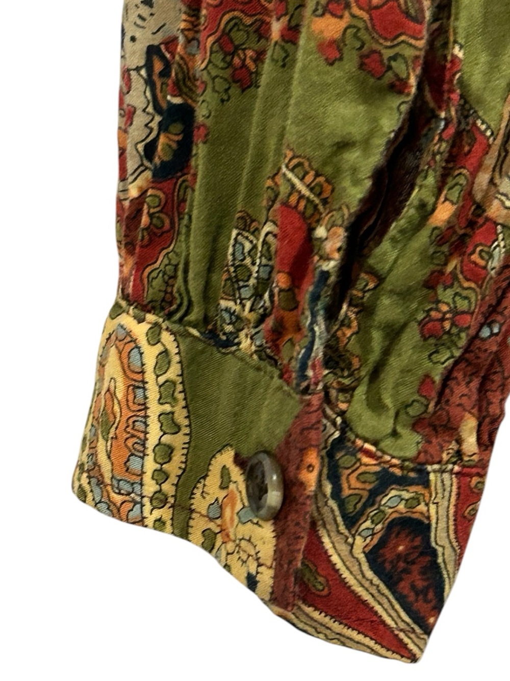 Lauren Ralph Lauren Boho Dark Academia Paisley 70’s Retro Maximalist Shirt M - Picture 5 of 14